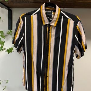 Denim & Flower / Striped Button-Up Short Sleeve Shirt